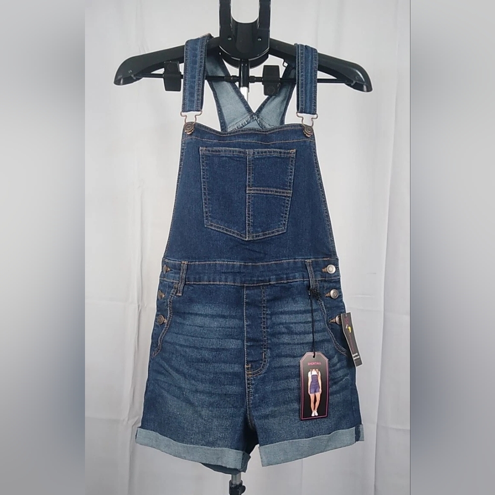 Denim Overalls Shorts No Boundaries Junior Sz 11-13